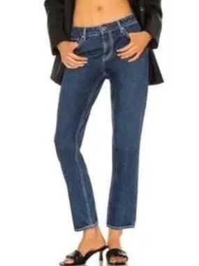 GRLFRND The Kate Low Rise Slim Crop Ankle Jeans Pacific Palisades Girlfriend 27